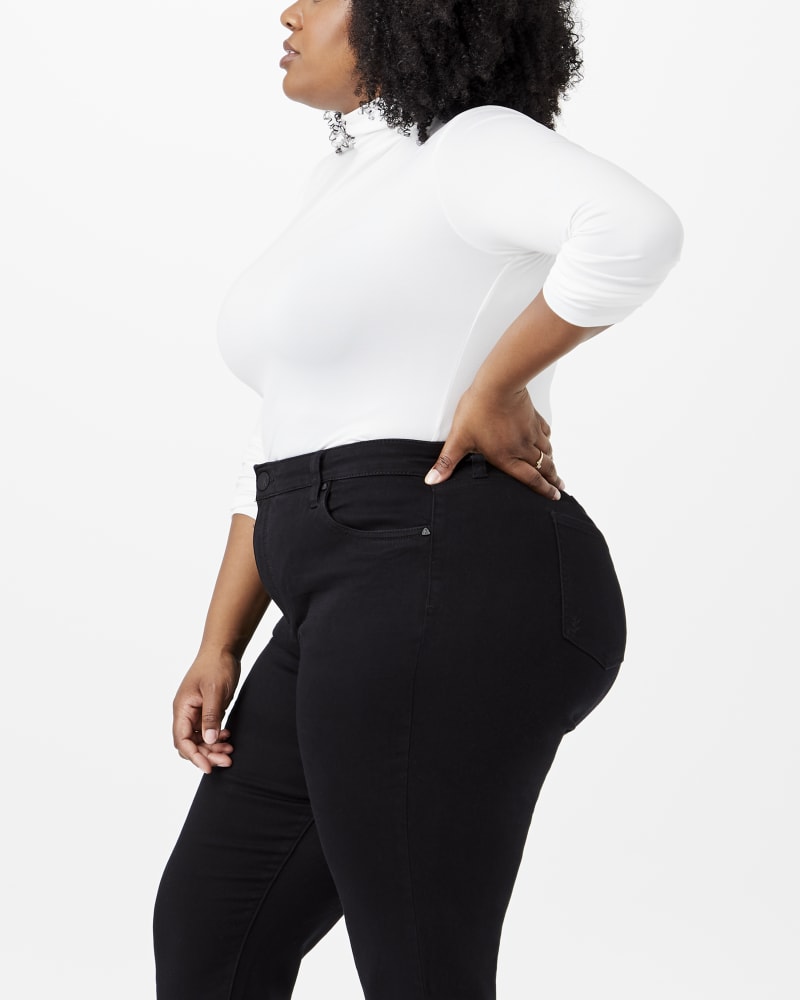 Plus size black ankle jeans clearance